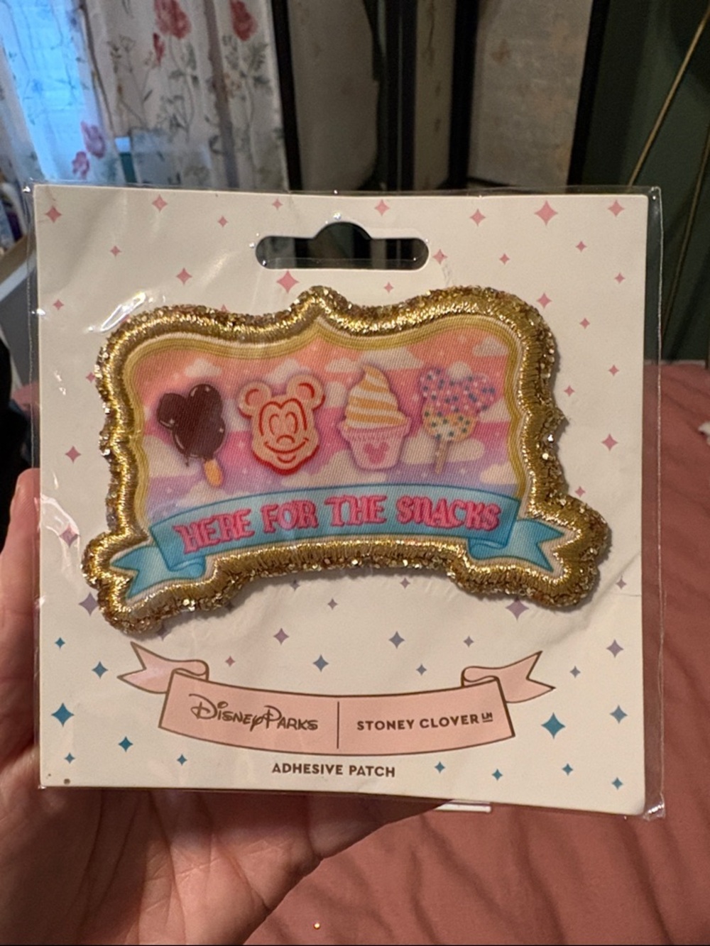 Disney Parks Pink & Gold Ice Cream Patch Set - Picture 2 of 4